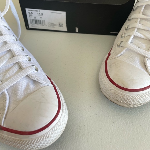 Chuck Taylors. Worn once for an 80’s themed party. :) scuffed. Size 9.5 - Picture 8 of 8